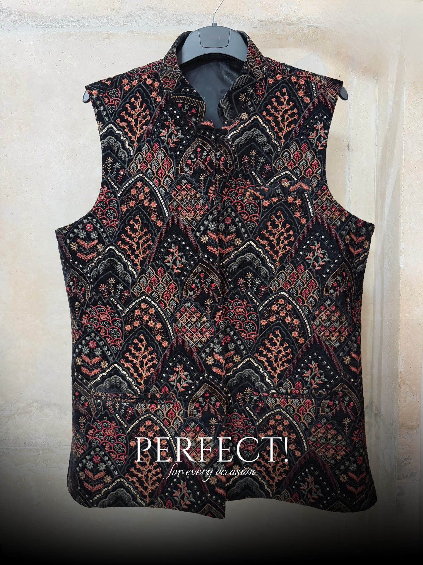 Premium Black Velvet Exclusive Waistcoat