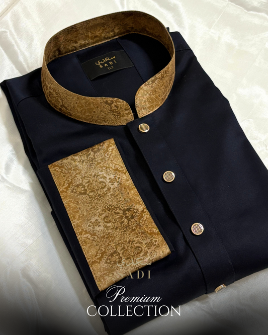 Dark Navy Panjabi
