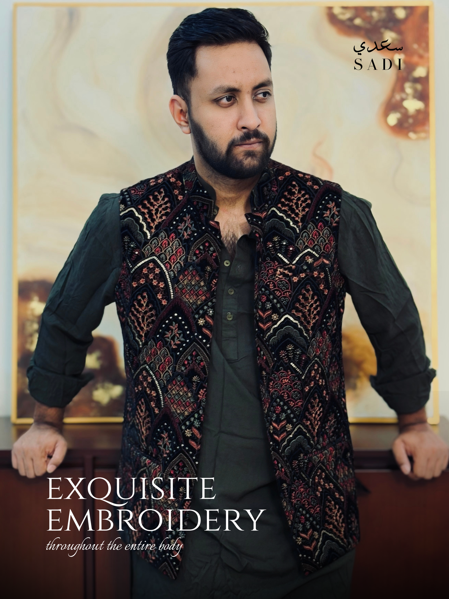 Premium Black Velvet Exclusive Waistcoat